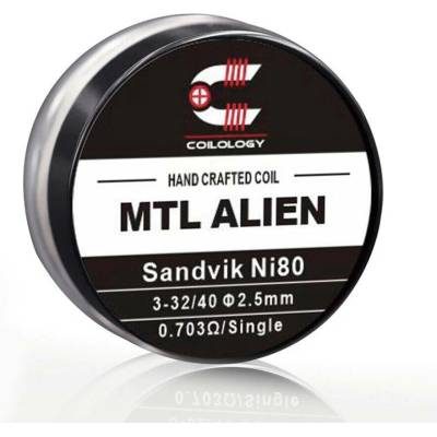Coilology Předmotané spirálky Handcrafted Sandvik Alien Ni80 2 ks 0,7 ohm
