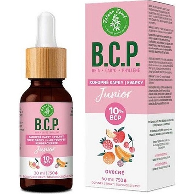 C.B.D. konopné kapky s BCP a ovoc.příchutí Junior 30 ml