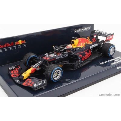 Minichamps Red bull F1 Rb16b Honda Ra620h Team Aston Martin N 33 Winner Belgium Gp 2021 Max Verstappen Matná modrá žltá červená 1:43