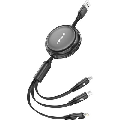 FONENG 3в1 кабел Foneng X113, 1.1M, черен (X113 black)