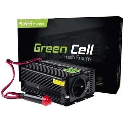 Green Cell INV06 12V/230V 150W/300W Modifikovaná sinusovka | Zboží Auto