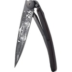 DEEJO DEE725 TATTOO BLACK 24H LE MANS / Ултралеко джобно ножче от изданието 24h Le Mans с дръжка от абаносово дърво - черно (DEE725)