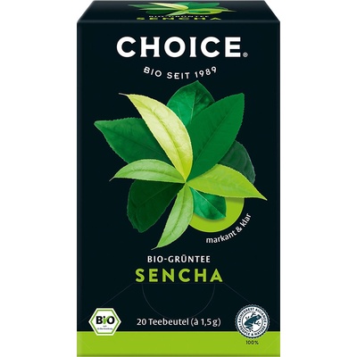 CHOICE Bio zelený čaj Sencha 20 x 1,5 g