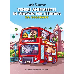 Teneri animaletti in viaggio per l'Europa. Da colorare | Jade Summer (2026)