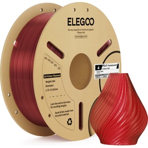 Elegoo PLA Translucent Red - 1, 75 mm / 1000 g (50.203.1134)