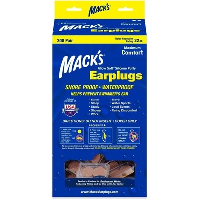 Mack's Snoozers špunty do uší proti chrápání 200 párů
