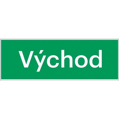 Bezpečnostní únikové značení, ''Východ'' – plast, 300×105 mm