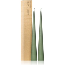 ester & erik cone candles green soil 2 x 37 cm