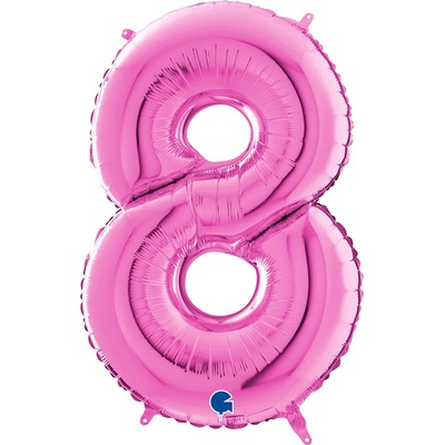 GRABO fóliový balónek ČÍSLICE FUCHSIA MINI 8 35cm,14 nafukovací