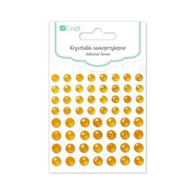 DP Craft Samolepící kamínky s třpytkami 10 mm 60 ks GOLD