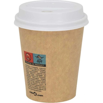 vidaXL Хартиена чаша за кафе капачки Ø80 mm 8oz 1000 бр (4102803)