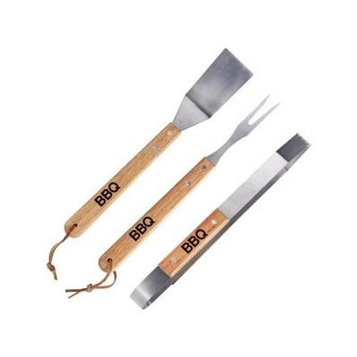 NÁČINÍ GRILOVACÍ BBQ SET 3KS 5X34CM NEREZ/DUB