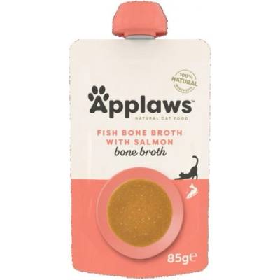 Applaws Fish Bone Broth - Пауч с капачка за котки, гъст костен бульон със сьомга, 85 гр 8811