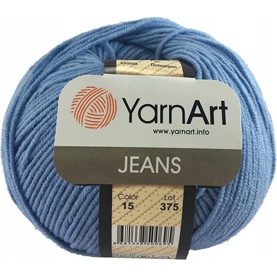 Priadza YarnArt Jeans bavlna akryl 50g MODRÁ 15