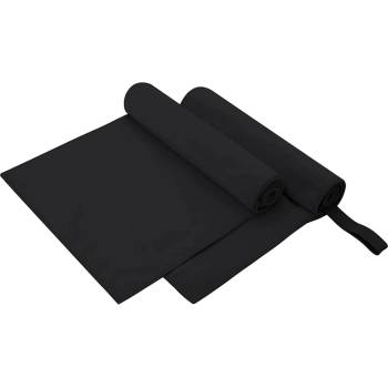 Image 1 of vidaXL Спортни кърпи 2 pcs Черно 100 x 50 cm Полиестер и полиамид (42011458)