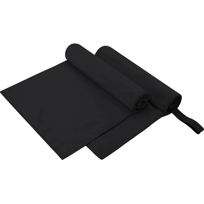 vidaXL Спортни кърпи 2 pcs Черно 100 x 50 cm Полиестер и полиамид (42011458)