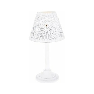 Dakls s.r.o. Kovový svietnik 20 cm lampa biela