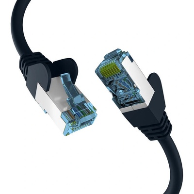 EFB-Elektronik RJ45 PATCHKABEL mit CAT7 ROHKABEL SCHWARZ 7, 5m (EC020200155) (EC020200155)