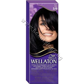 Wella Боя за коса Wellaton Intense Color Cream, 2/0 Black, p/n WE-3000036 - Трайна крем-боя за коса за наситен цвят, черна (WE-3000036)