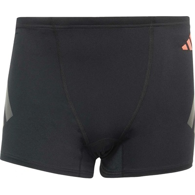 adidas boxerky Classic 3-Stripes chlapčenské plavky čierna tmavo sivá oranžová