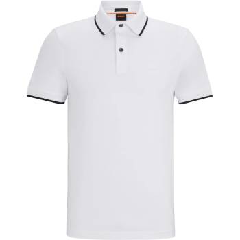 Boss Блуза с яка Boss Men's Pique Logo Polo Shirt - White 100