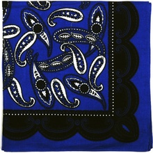 Šátek bandana Fosco Pattern modrý-černý