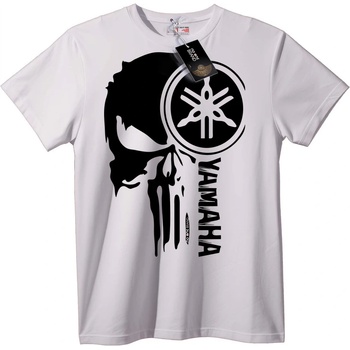 NOONEBRAND Тениска Череп Yamaha - 2XL, White