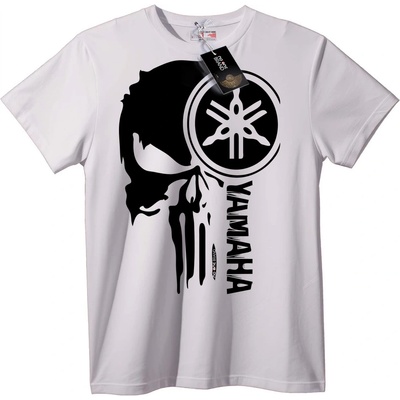 NOONEBRAND Тениска Череп Yamaha - 2XL, White