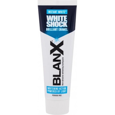 BlanX White Shock bieliaca pasta proti škvrnám na zubnej sklovine s okamžitým účinkom 75 ml