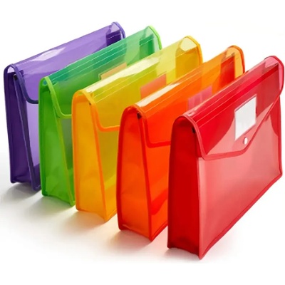 Папка с разширение, бадж и копче, pvc + плат, А4+