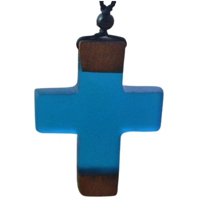 Amparo Miranda Krížik Miranda Resin Wood Blue C82