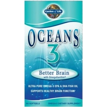 Garden of Life Oceans 3 Better Brain Omega-3 Podpora činnosti mozku 90 kapslí