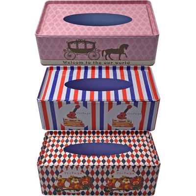 Home Krabička na servítky plechová 22x12x7,5 cm