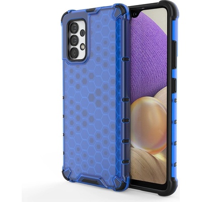 HQWear Калъф за телефон Honeycomb Armor с гел рамка за Samsung Galaxy A03s (166.5), син (9145576244975)