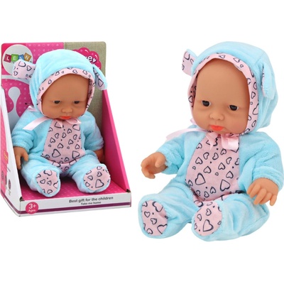 Lean Toys Malá Bábika Oblečenie Klobúk Luk Uši Modrá