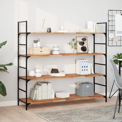 vidaXL Плаващи рафтове, 4 бр. , 120x40x2 см, маслено обработени, масивна дървесина, акация (3279566)