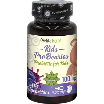 Cvetita Herbal Kids Pro Bearies, 100 mg, 30 таблетки, Cvetita Herbal