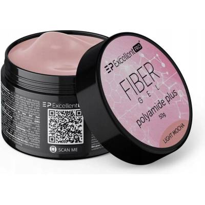 Excellent Pro Fiber gel Polyamide Plus stavební gel Light Mocha 50 g