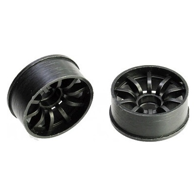 Racing PN Mini-Z 2WD Machine Cut 10 Spoke Front Wheel F2 Black 2 ks