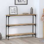 vidaXL Конзолна маса Дъб 100 x 22, 5 x 75 см Инженерна дървесина (883504)