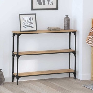 vidaXL Конзолна маса Дъб 100 x 22, 5 x 75 см Инженерна дървесина (883504)