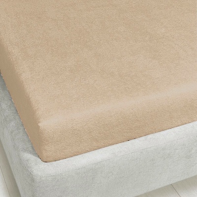 Homa froté prostěradlo PLUS beige 130 g 90/100x200