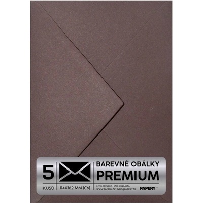 Obálka PREMIUM 5 KS (C6) 114x162 mm Vínová Vintage