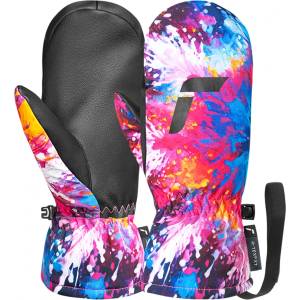 Reusch Детски ръкавици Reusch Kid's Carter R-TEX XT Mitten Gloves - Black / Multicolour Snowflake - размер 4 (EU) (202-7197-0412)