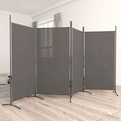 vidaXL Izbový paraván 350264 sivý 346 x 180 cm
