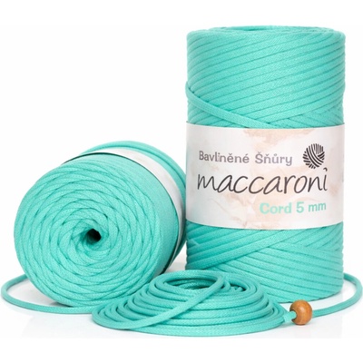 Bavlněná šňůra Abigail 5 mm tmavý mint 405D-01