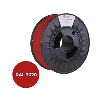 C-Tech Premium Line PLA, dopravní červená, RAL3020, 1,75mm, 1kg