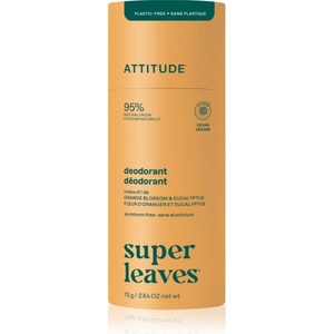 ATTITUDE Super Leaves Natural Deodorant натурален твърд дезодорант без алуминий Orange Blossom & Eucalyptus 75 гр