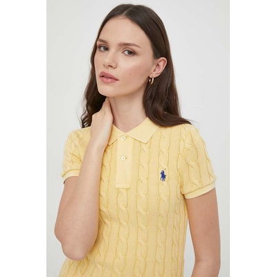 Ralph Lauren Памучна тениска с яка Polo Ralph Lauren в жълто 211943010 (211943010)