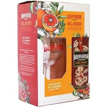 Beefeater Blood Orange 37,5% 0,7 l (dárkové balení 1 sklenice)